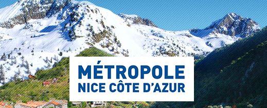 Nice Côte d'Azur, ville, nature, montagnes, neige